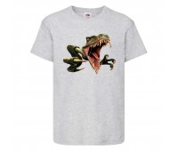 Футболка детская Парк Юрского Периода 0011 (Jurassic Park) серая (JPK gry 0011) 116 см