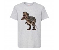 Футболка детская Парк Юрского Периода 0013 (Jurassic Park) серая (JPK gry 0013) 116 см