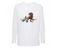 Лонгслив реглан Парк Юрского Периода 001 (Jurassic Park) белый (JPK wh 001) 104 см