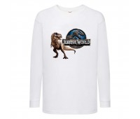 Лонгслив реглан Парк Юрского Периода 005 (Jurassic Park) белый (JPK wh 005) 104 см