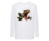 Лонгслив реглан Парк Юрского Периода 0011 (Jurassic Park) белый (JPK wh 0011) 104 см