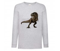 Лонгслив реглан Парк Юрского Периода 002 (Jurassic Park) серый (JPK gry 002) 104 см