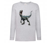 Лонгслив реглан Парк Юрского Периода 003 (Jurassic Park) серый (JPK gry 003) 104 см