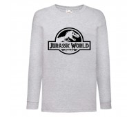 Лонгслив реглан Парк Юрского Периода 0010 (Jurassic Park) серый (JPK gry 0010) 104 см