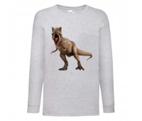 Лонгслив реглан Парк Юрского Периода 0014 (Jurassic Park) серый (JPK gry 0014) 104 см
