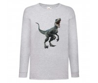 Лонгслив реглан Парк Юрского Периода 0016 (Jurassic Park) серый (JPK gry 0016) 104 см