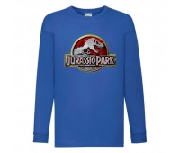 Лонгслив реглан Парк Юрского Периода 007 (Jurassic Park) синий (JPK blu 007) 140 см