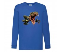 Лонгслив реглан Парк Юрского Периода 0011 (Jurassic Park) синий (JPK blu 0011) 104 см