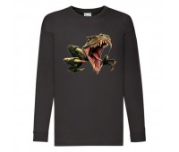 Лонгслив реглан Парк Юрского Периода 0011 (Jurassic Park) черный (JPK blc 0011) 104 см