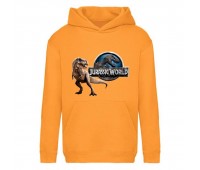 Худи детская Парк Юрского Периода 005 (Jurassic Park) оранжевый (JPK orn 005) 116 см