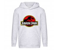 Худи детская Парк Юрского Периода 006 (Jurassic Park) серый (JPK gry 006) 116 см