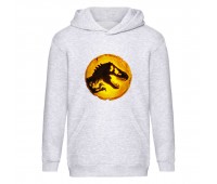 Худи детская Парк Юрского Периода 008 (Jurassic Park) серый (JPK gry 008) 116 см