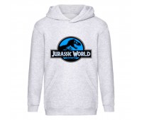 Худи детская Парк Юрского Периода 009 (Jurassic Park) серый (JPK gry 009) 164 см