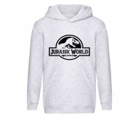 Худи детская Парк Юрского Периода 0010 (Jurassic Park) серый (JPK gry 0010) 128 см