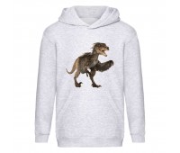 Худи детская Парк Юрского Периода 0015 (Jurassic Park) серый (JPK gry 0015) 116 см