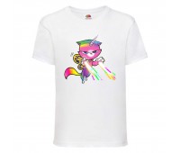 Футболка детская Радужная Кошка 002 (Rainbow Cat) белая (RNC wh 002) 116 см Футболка детская Радужная Кошка 002 (Rainbow Cat) белая (RNC wh 002) 116 см