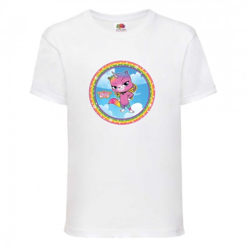 Футболка детская Радужная Кошка 003 (Rainbow Cat) белая (RNC wh 003) 116 см Футболка детская Радужная Кошка 003 (Rainbow Cat) белая (RNC wh 003) 116 см