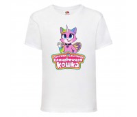 Футболка детская Радужная Кошка 005 (Rainbow Cat) белая (RNC wh 005) 116 см Футболка детская Радужная Кошка 005 (Rainbow Cat) белая (RNC wh 005) 116 см