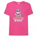 Футболка детская Радужная Кошка 005 (Rainbow Cat) розовая (RNC pnc 005) 152 см
