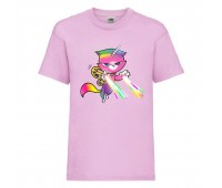 Футболка детская Радужная Кошка 002 (Rainbow Cat) светлорозовая (RNC lpn 002) 116 см Футболка детская Радужная Кошка 002 (Rainbow Cat) светлорозовая (RNC lpn 002) 116 см