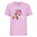 Футболка детская Радужная Кошка 002 (Rainbow Cat) светлорозовая (RNC lpn 002) 128 см