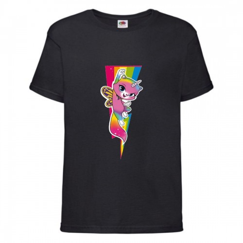 Футболка детская Радужная Кошка 004 (Rainbow Cat) черная (RNC blc 004) 116 см Футболка детская Радужная Кошка 004 (Rainbow Cat) черная (RNC blc 004) 116 см