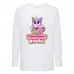 Лонгслив реглан Радужная Кошка 005 (Rainbow Cat) белый (RNC wh 005) 140 см