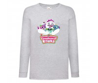 Лонгслив реглан Радужная Кошка 001 (Rainbow Cat) серый (RNC gry 001) 164 см