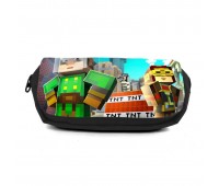 Школьный пенал Майнкрафт органайзер универсальный (Minecraft-0020-black) черный