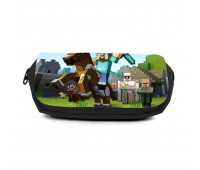Школьный пенал Майнкрафт органайзер универсальный (Minecraft-0021-black) черный