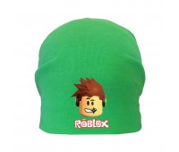 Шапка детская Роблокс зеленая (Roblox -002) 54-56 см
