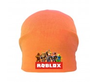 Шапка детская Роблокс оранжевая (Roblox -001) 54-56 см