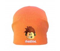 Шапка детская Роблокс оранжевая (Roblox -002) 50-52 см