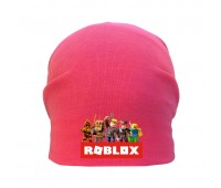 Шапка детская Роблокс розовая (Roblox -001) 54-56 см