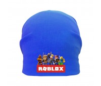 Шапка детская Роблокс синяя (Roblox -001) 50-52 см