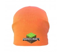 Шапка детская Майнкрафт оранжевая (Minecraft-003) 50-52 см