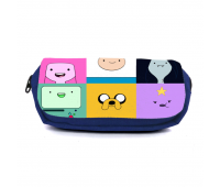 Школьный пенал Время приключений органайзер универсальный (Adventure time-002-3-blue) синий