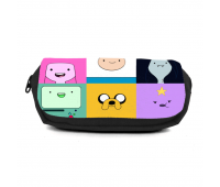 Школьный пенал Время приключений органайзер универсальный (Adventure time-002-3-black) черный