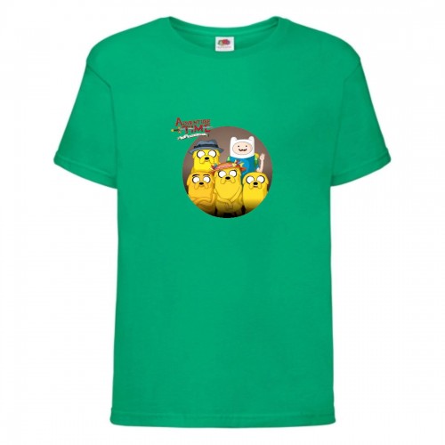 Футболка детская Время Приключений 0019 (Adventure Time) зеленая (ADT grn 0019) 128 см Футболка детская Время Приключений 0019 (Adventure Time) зеленая (ADT grn 0019) 128 см