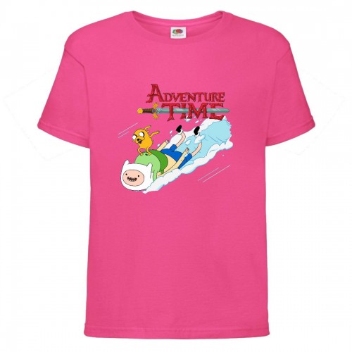 Футболка детская Время Приключений 005 (Adventure Time) розовая (ADT pnc 005) 128 см Футболка детская Время Приключений 005 (Adventure Time) розовая (ADT pnc 005) 128 см