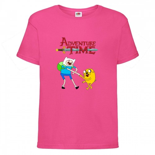 Футболка детская Время Приключений 0017 (Adventure Time) розовая (ADT pnc 0017) 128 см Футболка детская Время Приключений 0017 (Adventure Time) розовая (ADT pnc 0017) 128 см