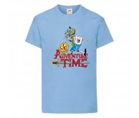 Футболка детская Время Приключений 002 (Adventure Time) голубая (ADT lbl 002) 104 см Футболка детская Время Приключений 002 (Adventure Time) голубая (ADT lbl 002) 104 см