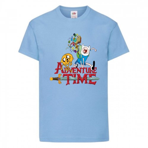 Футболка детская Время Приключений 002 (Adventure Time) голубая (ADT lbl 002) 152 см Футболка детская Время Приключений 002 (Adventure Time) голубая (ADT lbl 002) 152 см