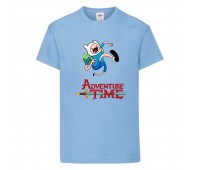 Футболка детская Время Приключений 004 (Adventure Time) голубая (ADT lbl 004) 104 см Футболка детская Время Приключений 004 (Adventure Time) голубая (ADT lbl 004) 104 см