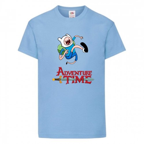 Футболка детская Время Приключений 004 (Adventure Time) голубая (ADT lbl 004) 152 см Футболка детская Время Приключений 004 (Adventure Time) голубая (ADT lbl 004) 152 см