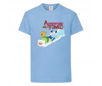 Футболка детская Время Приключений 005 (Adventure Time) голубая (ADT lbl 005) 104 см Футболка детская Время Приключений 005 (Adventure Time) голубая (ADT lbl 005) 104 см