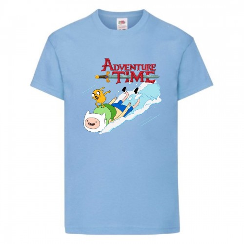 Футболка детская Время Приключений 005 (Adventure Time) голубая (ADT lbl 005) 104 см Футболка детская Время Приключений 005 (Adventure Time) голубая (ADT lbl 005) 104 см