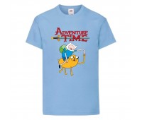 Футболка детская Время Приключений 0010 (Adventure Time) голубая (ADT lbl 0010) 104 см Футболка детская Время Приключений 0010 (Adventure Time) голубая (ADT lbl 0010) 104 см