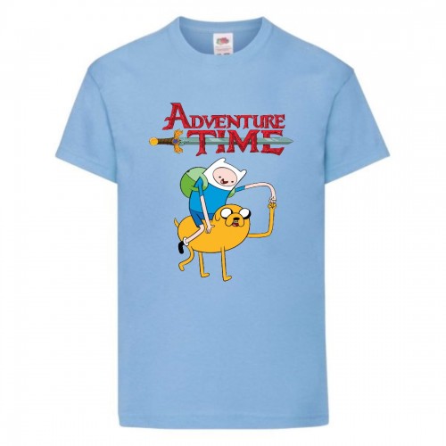 Футболка детская Время Приключений 0010 (Adventure Time) голубая (ADT lbl 0010) 128 см Футболка детская Время Приключений 0010 (Adventure Time) голубая (ADT lbl 0010) 128 см