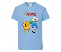 Футболка детская Время Приключений 0013 (Adventure Time) голубая (ADT lbl 0013) 104 см Футболка детская Время Приключений 0013 (Adventure Time) голубая (ADT lbl 0013) 104 см